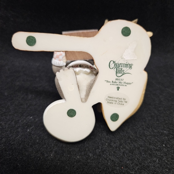 CHARMING TAILS Collectibles Division You Bake Me Happy Figurine Fitz And Floyd - Picture 9 of 11